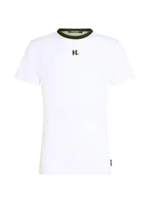 Karl Lagerfeld monogram slim-fit T-shirt White A3M17065100