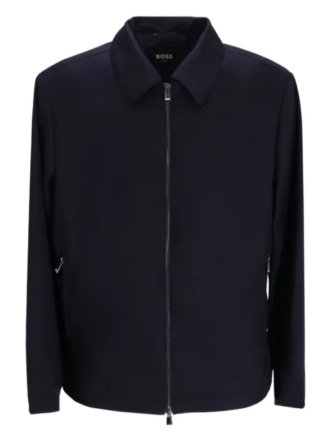 BOSS virgin-wool jacket Blue 50545898