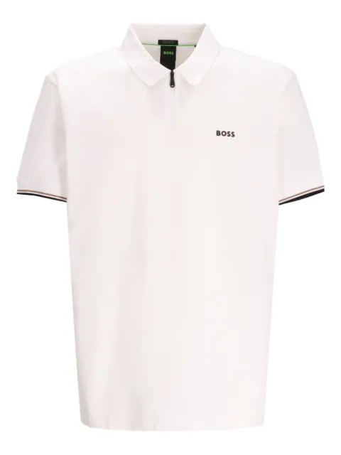 BOSS cotton polo shirt White 50538177