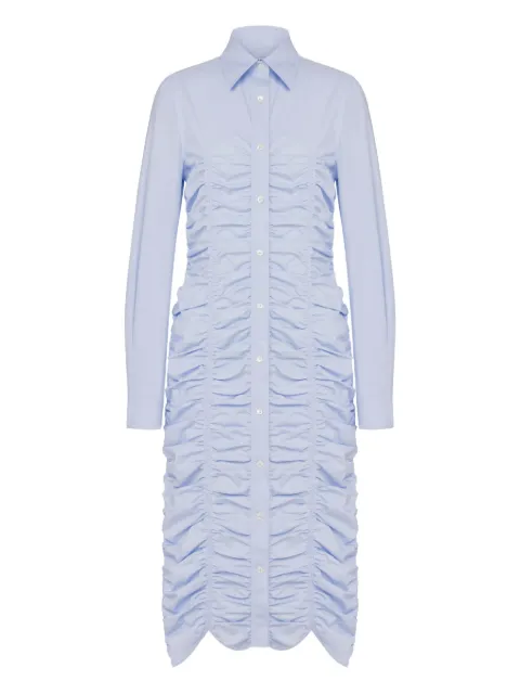 Moschino ruched button-down midi dress Blue V04215531
