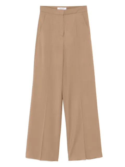 Max Mara virgin wool high-waisted trousers Neutrals 2521136121600