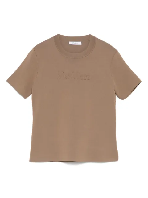 Max Mara embossed logo T-shirt Neutrals 2521366068600