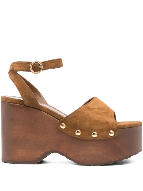 Gianvito Rossi 115mm wedge sandals Brown G3261745LEGSUE