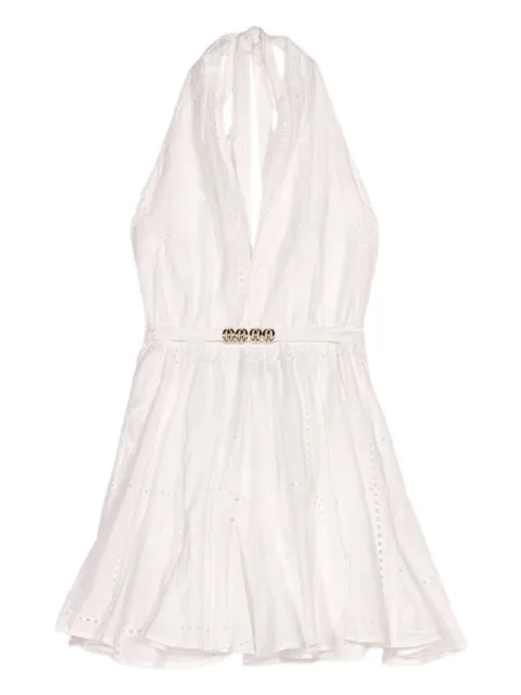 Maje mini embroidered backless dress White MFPRO04260