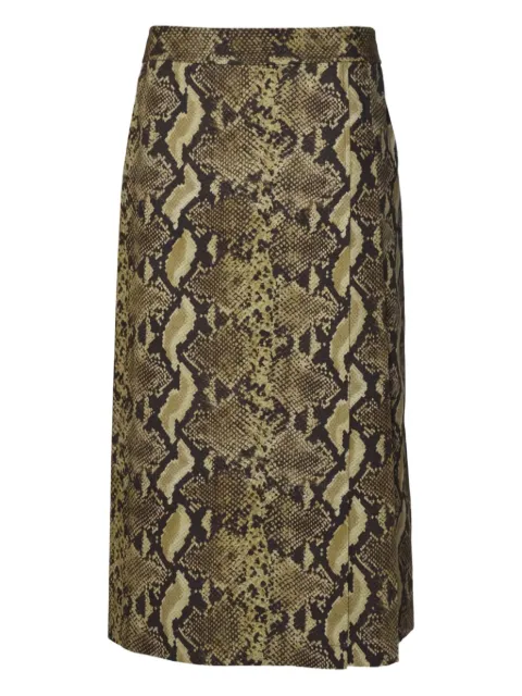 ASPESI snakeskin-print midi skirt Brown 2272D58460331