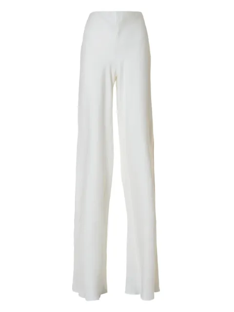 Alberta Ferretti linen high-waisted trousers White A030701210003