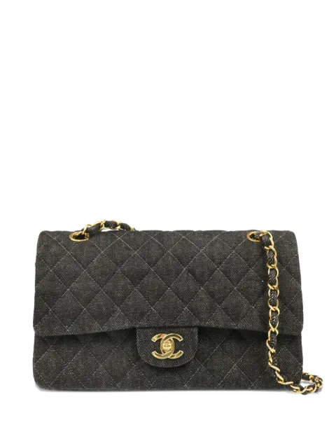 CHANEL Pre-Owned 1998 medium Double Flap shoulder bag Black 5652861