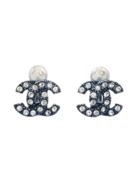 CHANEL Pre-Owned 2004 CC-logo clip-on earrings Silver ER185031