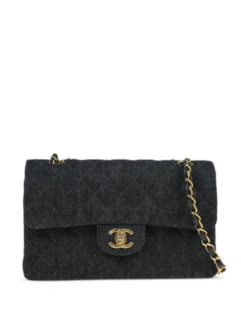 CHANEL Pre-Owned 1998 small Double Flap shoulder bag Black 5678150