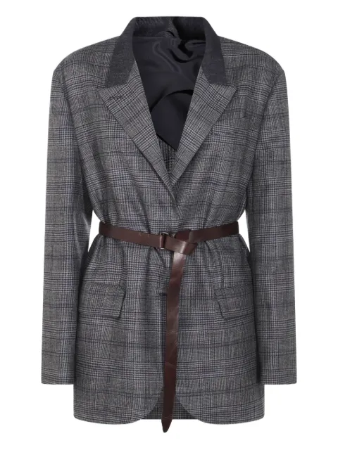 Brunello Cucinelli belted blazer Grey MG5227391C4227
