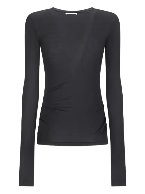 Destin long-sleeve draped top Black HEW54023TJ033PX