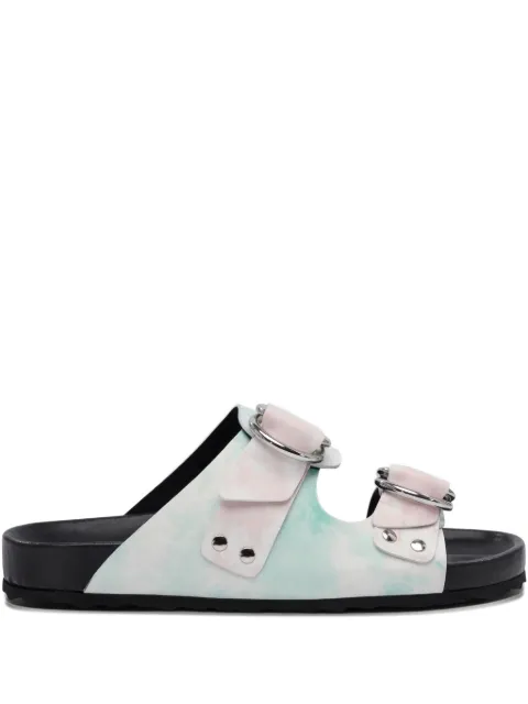 Pierre Hardy Beach Ridider tie-dye sandals Green VN01CALFMULTITIEANDDYE
