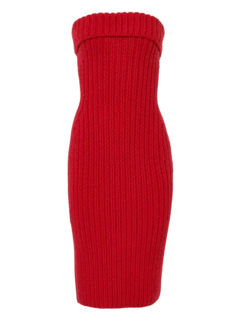 Carolina Herrera ribbed-knit midi dress Red P2512N507KCA