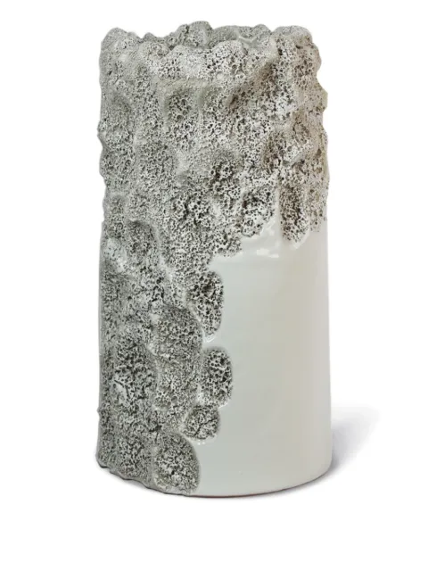 Editions Milano Oxymoron textured ceramic vase (15cm x 29cm) Yellow OX1030
