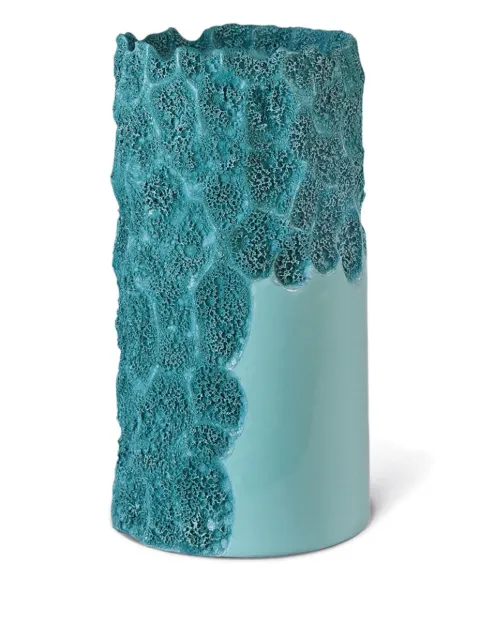Editions Milano Oxymoron textured ceramic vase (15cm x 29cm) Green OX1020
