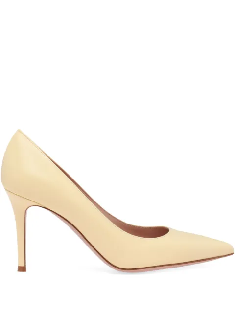 Gianvito Rossi 85mm leather pumps Neutrals G2458085RICVIT