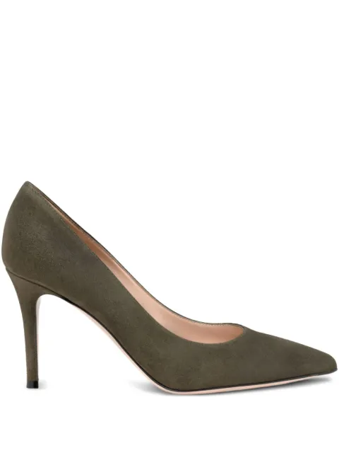 Gianvito Rossi 85mm Gianvito suede pumps Green G2458085RICCAM