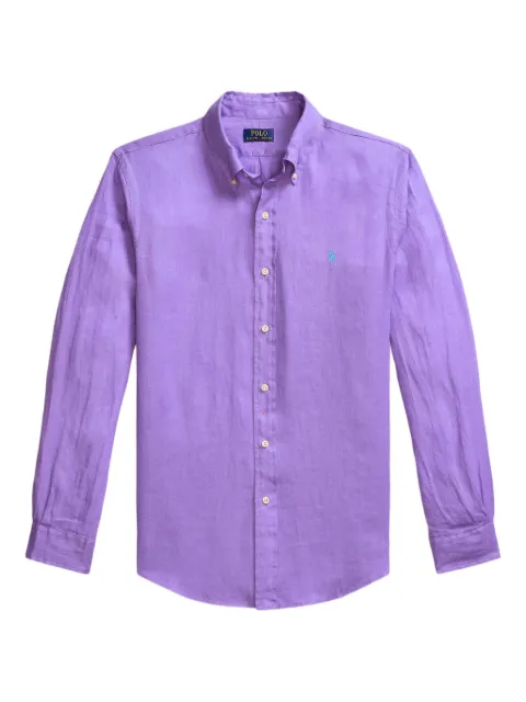 Polo Ralph Lauren linen button-down shirt Purple 710966294028