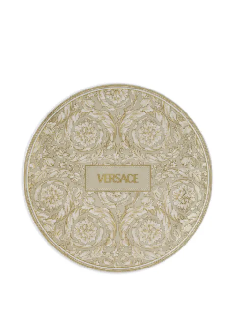 Versace Barocco-print plate (33cm) Neutrals 81933540378210263