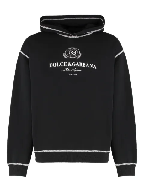 Dolce & Gabbana logo-plaque sweatshirt Black G9BDXZG7NON