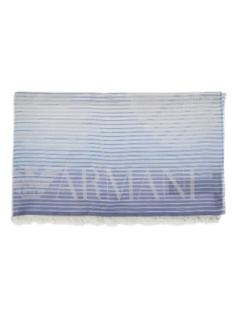 Emporio Armani cotton-blend scarf Blue EW001873AF15681FB057