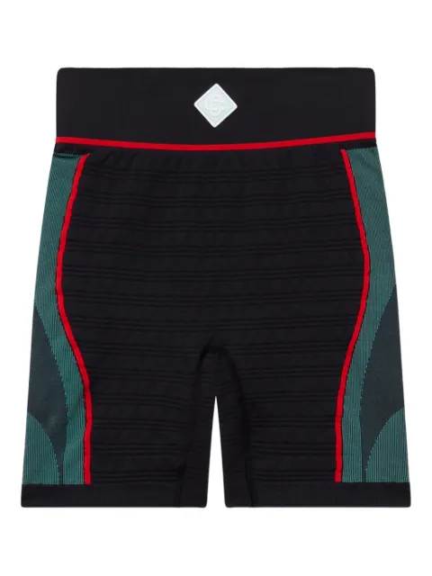 Casablanca ribbed panelled cycling shorts Black WPF25ACT03101