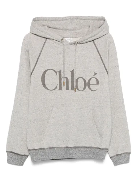 Chloé logo-print hoodie Grey CH25AJH10179