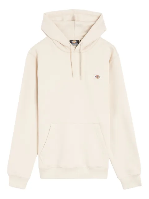 DICKIES logo-patch kangaroo-pocket hoodie White DK0A4XCDF901