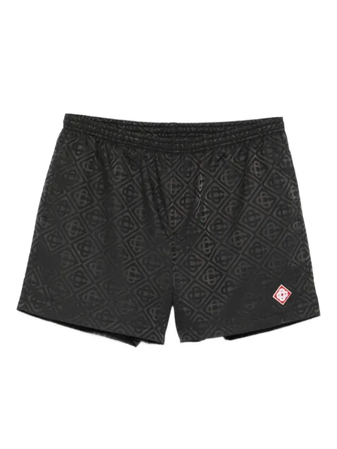 Casablanca monogram-pattern swim shorts Black MAW25TR03202