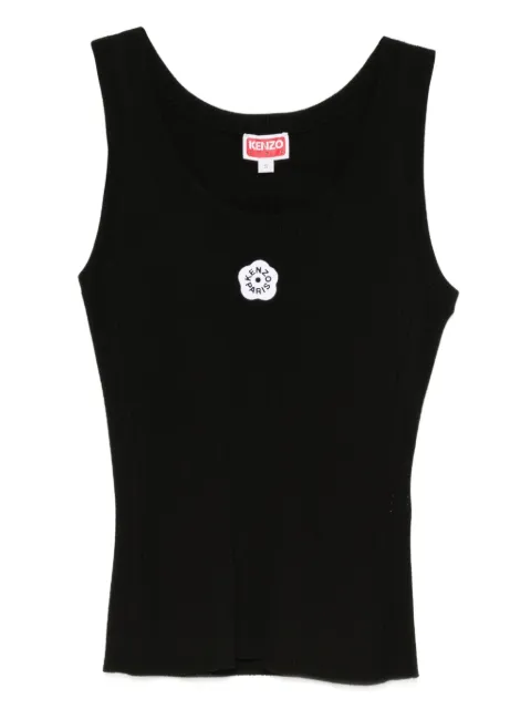 Kenzo 'Boke Flower 2.0' embroidered ribbed top Black FF62TO6133LG