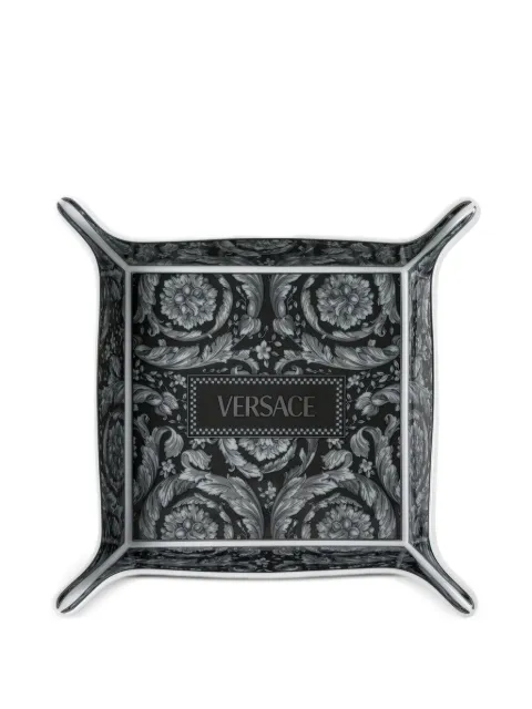 Versace Barocco decorative tray (19cm x 19cm) Grey ZSTBIG0021A08851