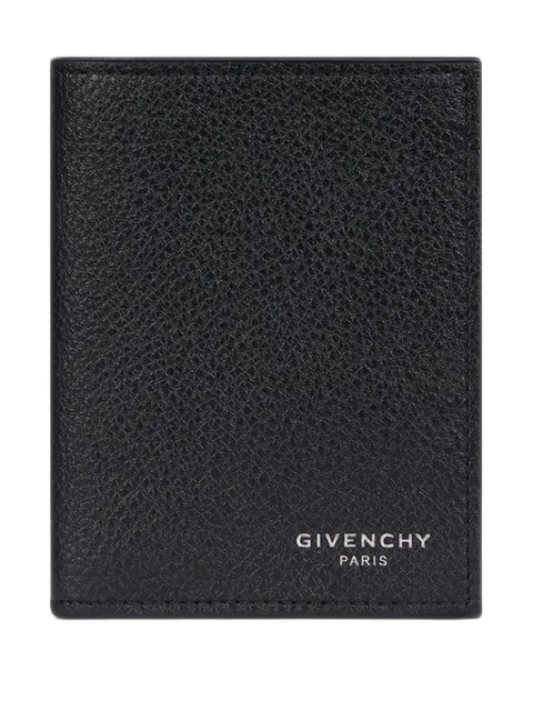 Givenchy logo leather wallet Black BK608MK213001