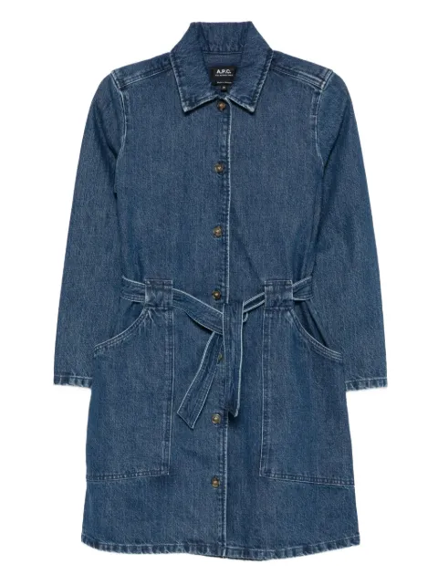 A.P.C. belted denim dress Blue COHETF05984