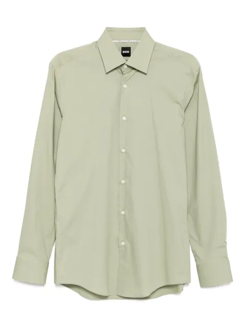 BOSS poplin shirt Green 50469345