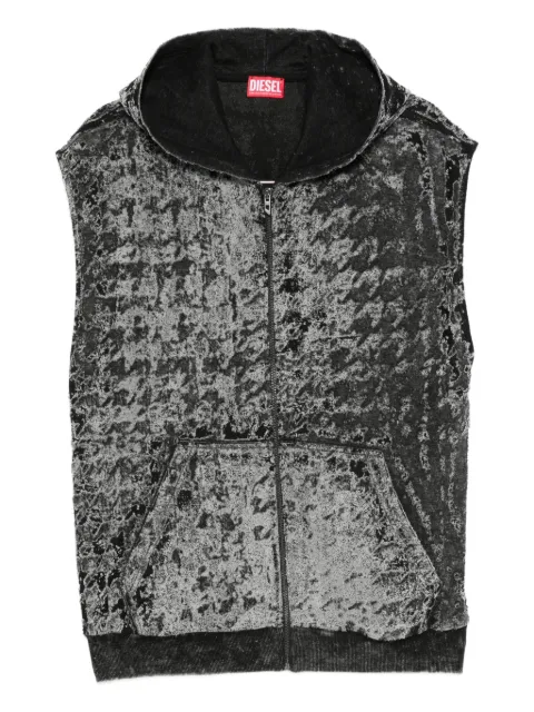 Diesel hooded zip-up vest Black A210930PGBE02