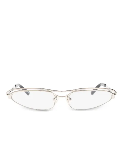 The Attico oval-frame glasses Silver ATTICO73