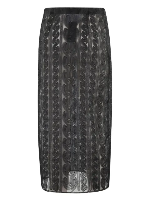 Erika Cavallini Alda midi skirt Black E5SW01