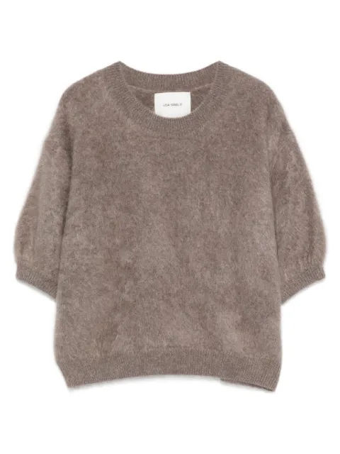 Lisa Yang crew-neck top Brown 2023253ZZ