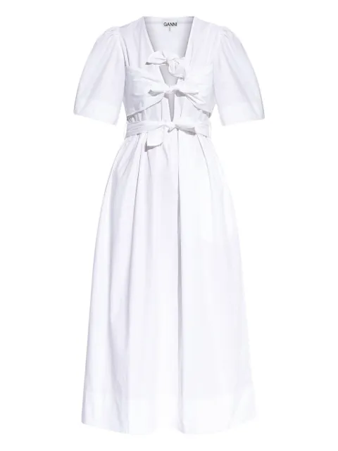GANNI poplin dress White W1115