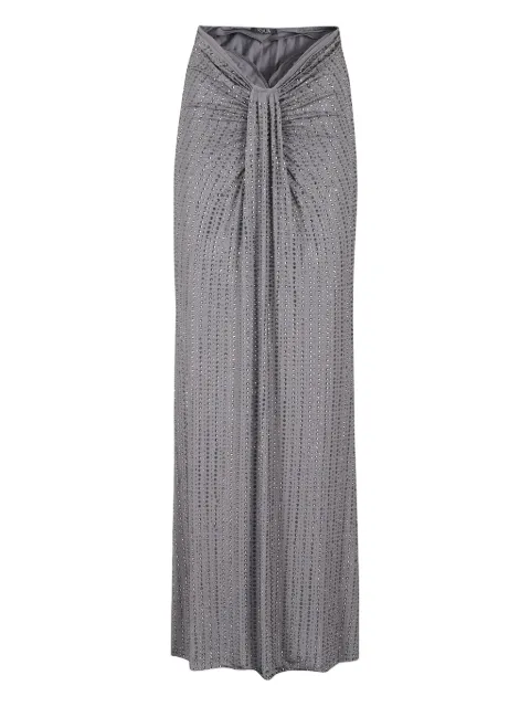 VENUJA crystals-embellished maxi skirt Grey SK005A