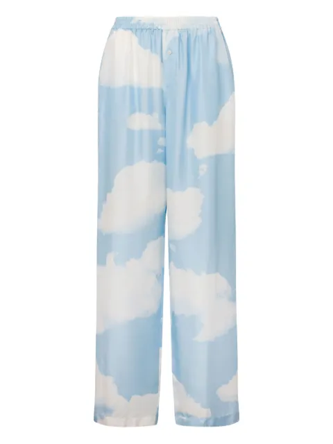 Moschino Archive Clouds wide-leg trousers Blue J03025551