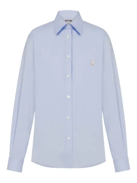Moschino Goose poplin shirt Blue J02315531