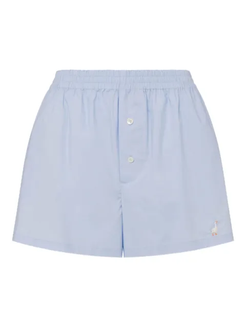 Moschino Goose elasticated-waist shorts Blue J03225531