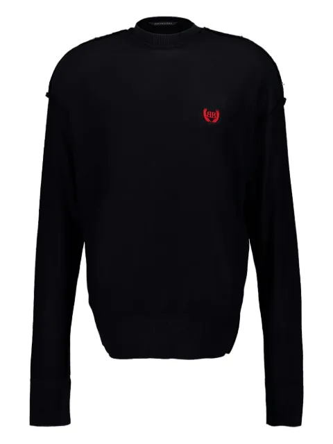 Balenciaga logo-embroidered sweater Black 833715T3399