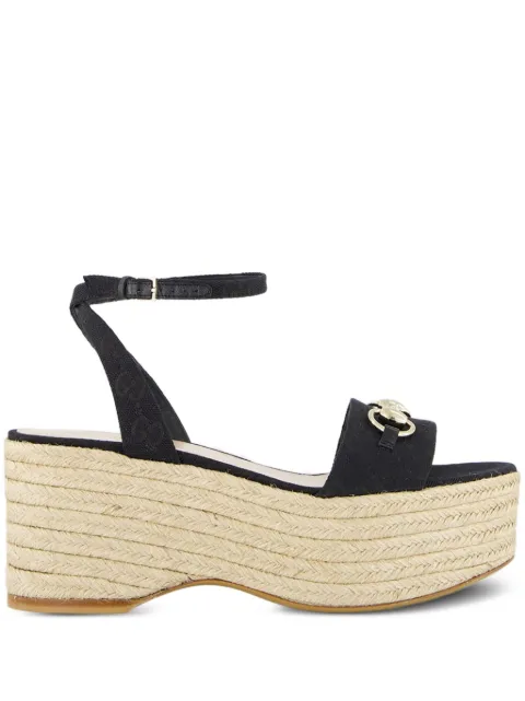 Gucci 75mm wedge espadrilles Black 816692H6320
