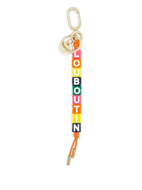 Christian Louboutin logo-plaque keyring Gold 3255143M024