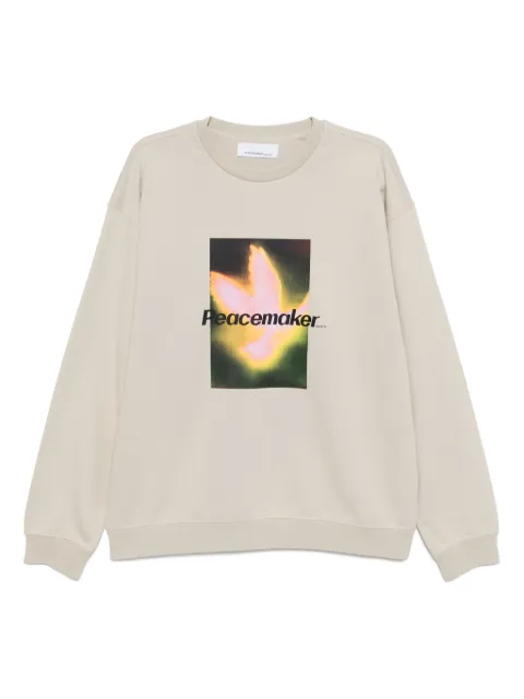 Peacemaker Oamc bird-printed sweatshirt Neutrals PCM1ON01HFT001004