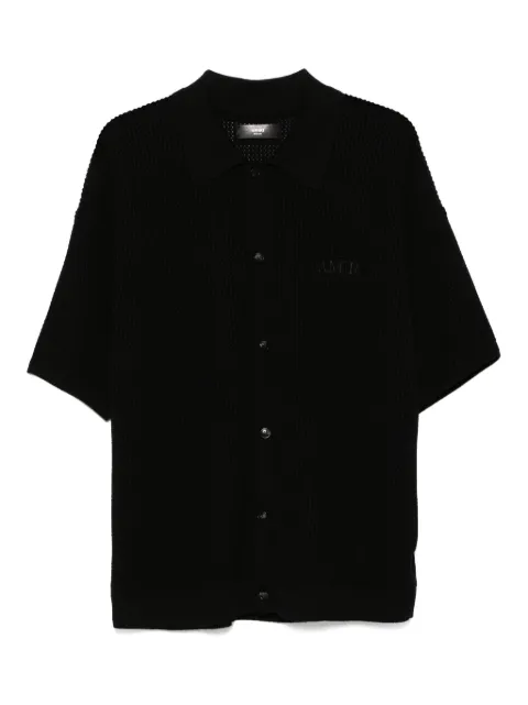 AMIRI AMIRI crochet mesh shirt Black AMKNIR1037