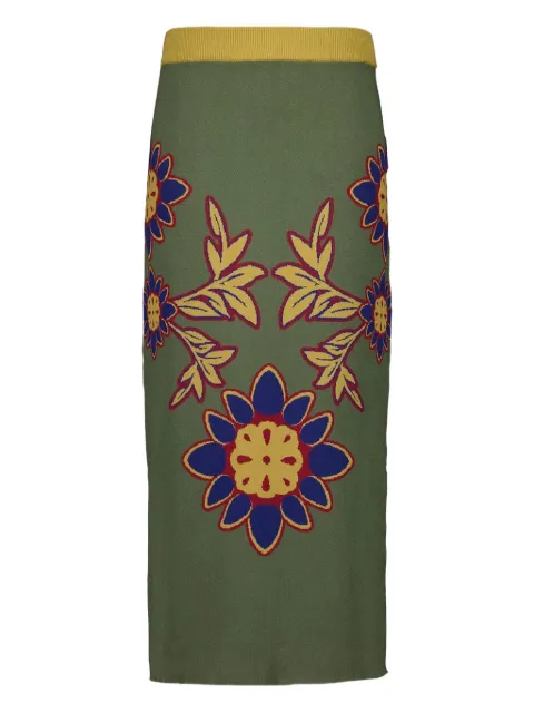 PAULA Spar midi skirt Green SPAR5