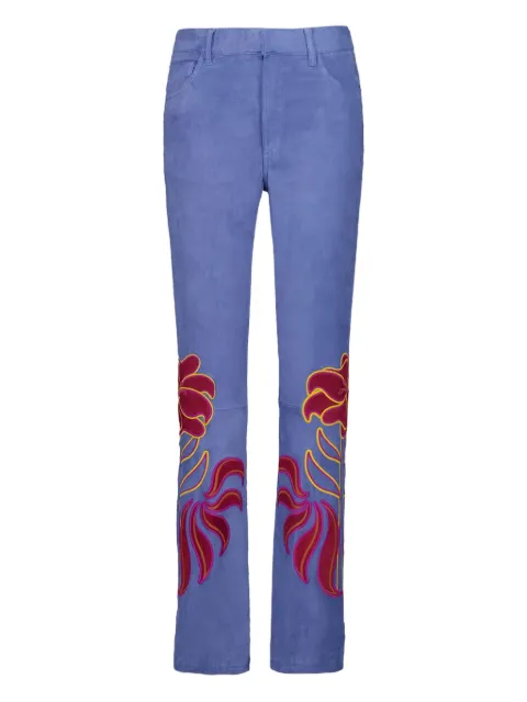 PAULA floral-embroidery trousers Blue CAPELLA3